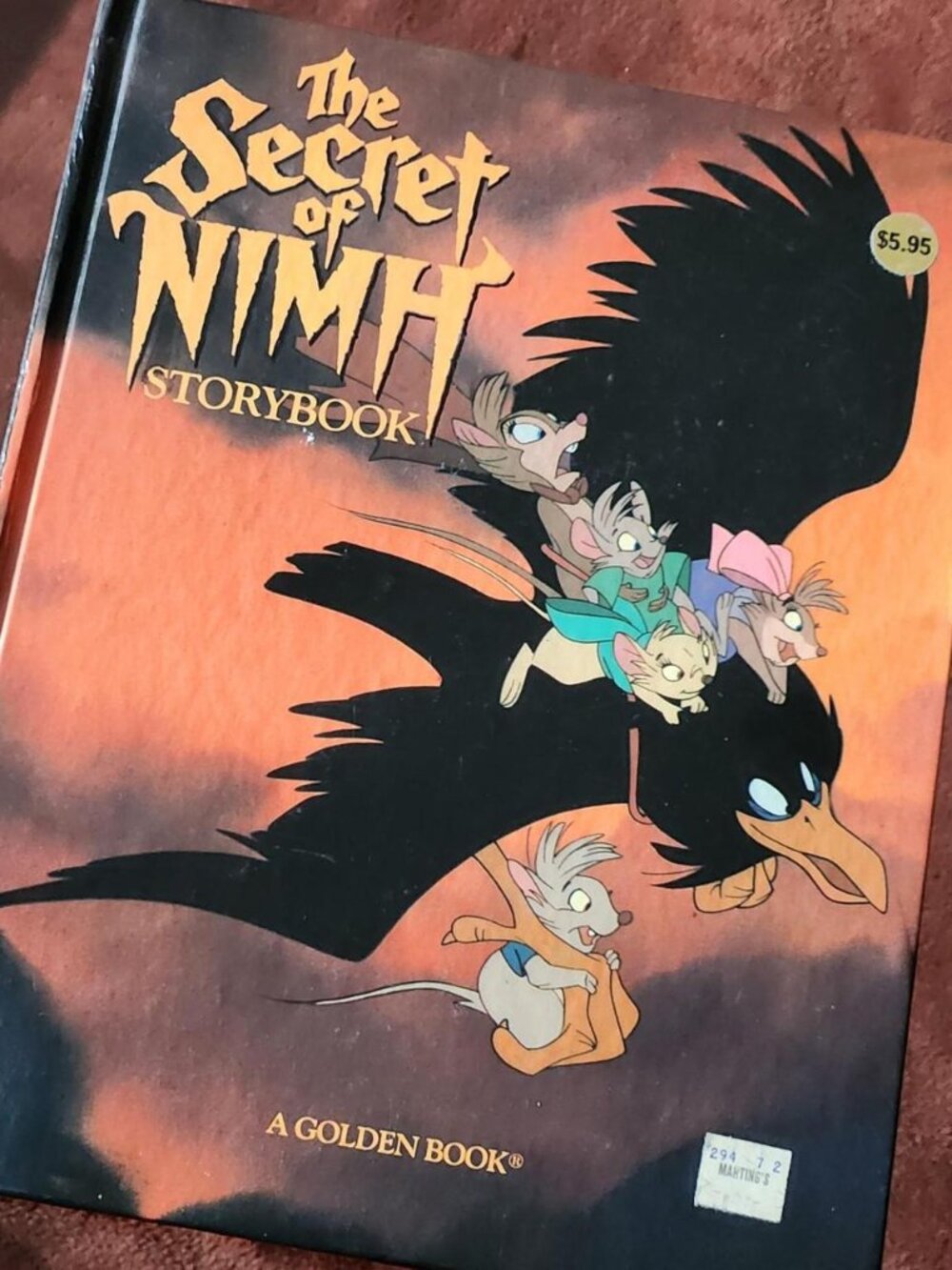 The Secret of NIMH 80's storybook. First Edition.